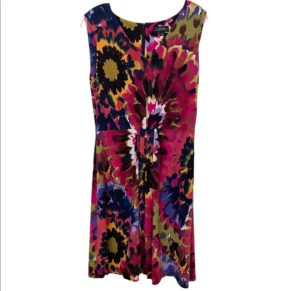 Tahari Floral sleeveless Dress Sz 8